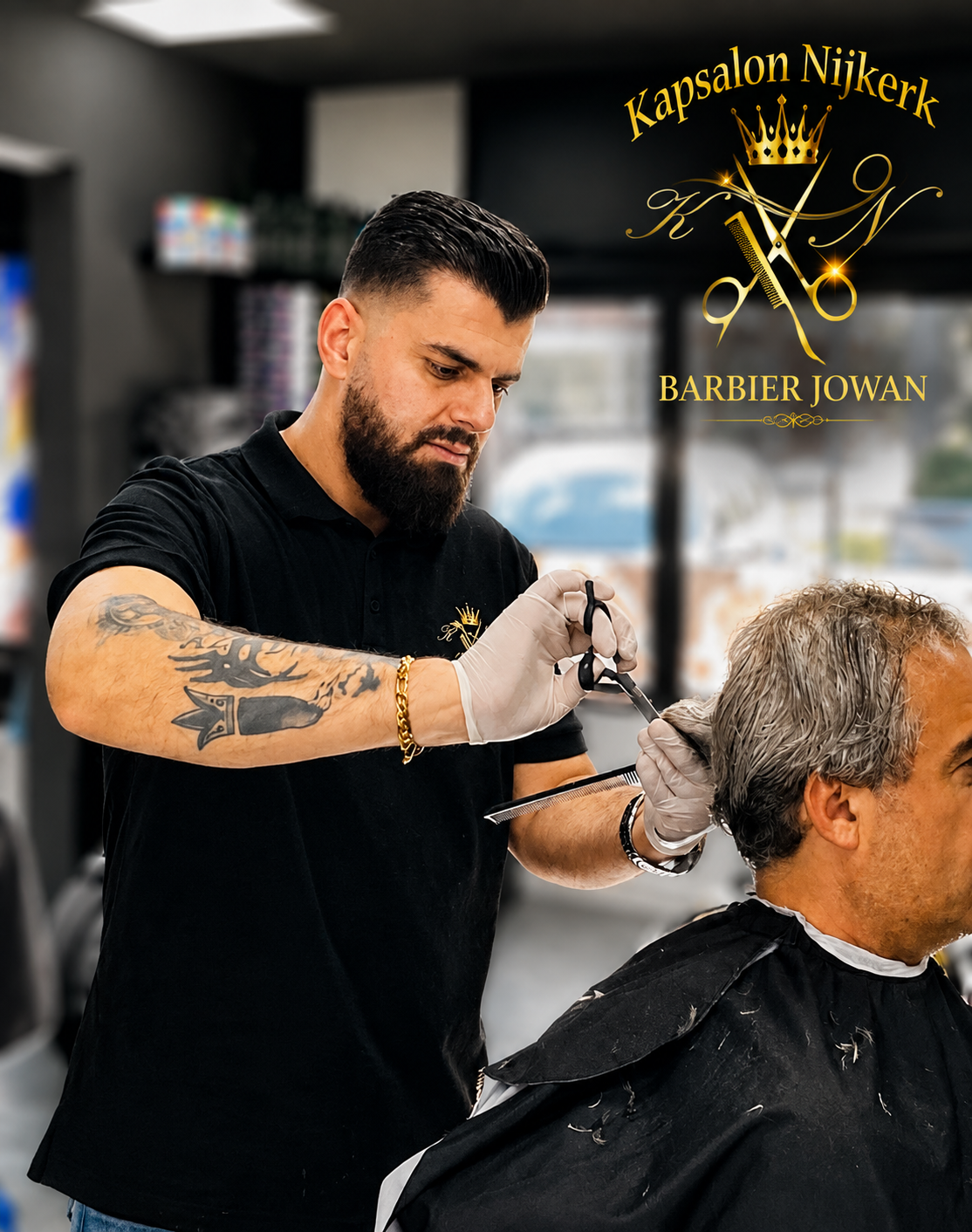 Jowan, barbier bij Kapsalon Nijkerk
