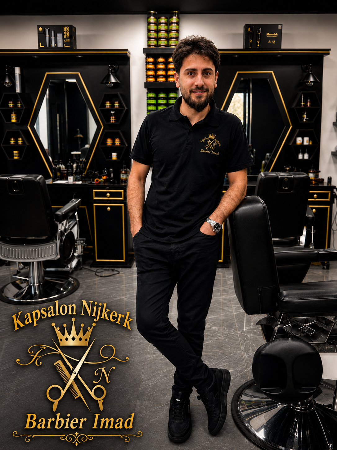 Imad, barbier bij Kapsalon Nijkerk